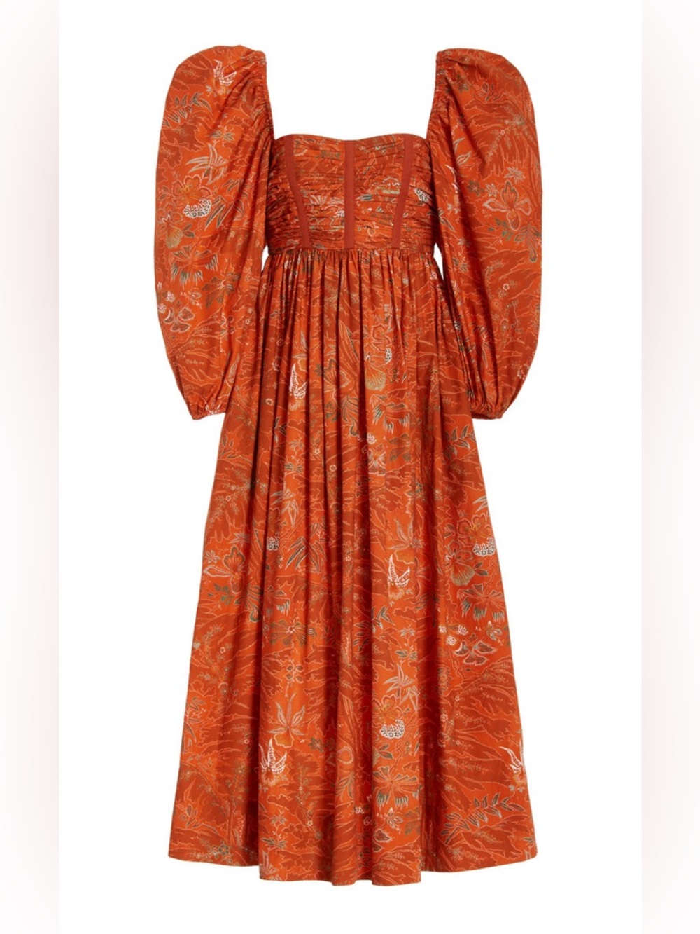 Ulla Johnson Leilani Cotton Maxi Dress In Red Orchid Size 6 - Picture 7 of 16